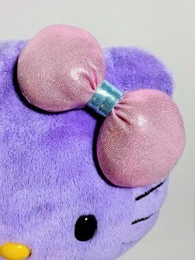 Replacement Bow Build a Bear Hello Kitty Plush Pink Silver Metallic